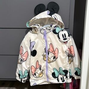 H&M Kids Raincoat with Cartoon Print - Cream and Black